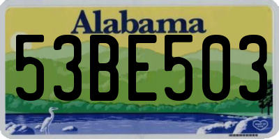 AL license plate 53BE503