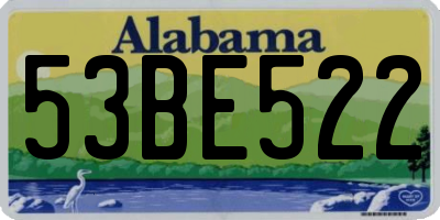 AL license plate 53BE522
