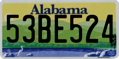 AL license plate 53BE524
