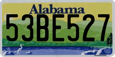 AL license plate 53BE527