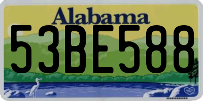 AL license plate 53BE588