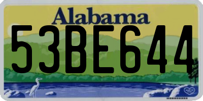 AL license plate 53BE644