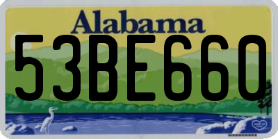 AL license plate 53BE660