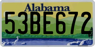 AL license plate 53BE672