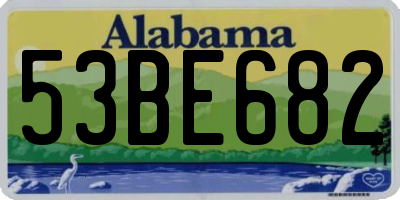 AL license plate 53BE682