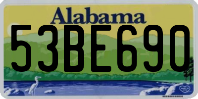 AL license plate 53BE690