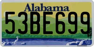 AL license plate 53BE699