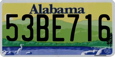 AL license plate 53BE716