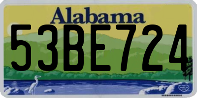 AL license plate 53BE724