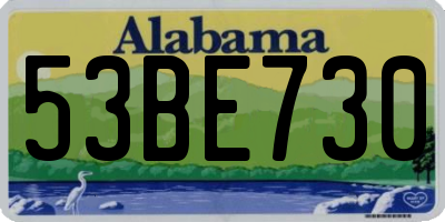 AL license plate 53BE730