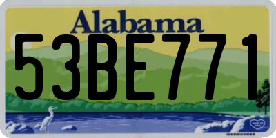 AL license plate 53BE771