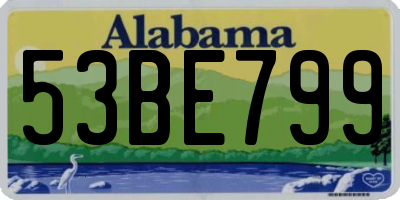 AL license plate 53BE799