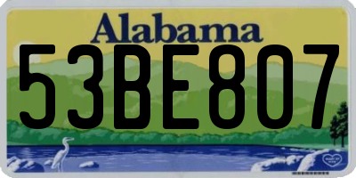 AL license plate 53BE807