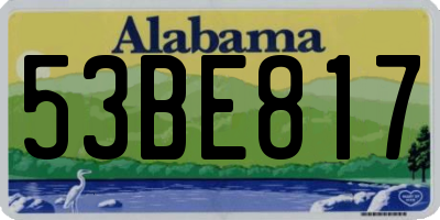 AL license plate 53BE817