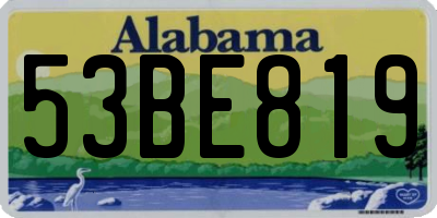 AL license plate 53BE819