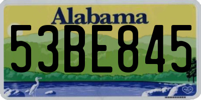 AL license plate 53BE845