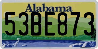 AL license plate 53BE873