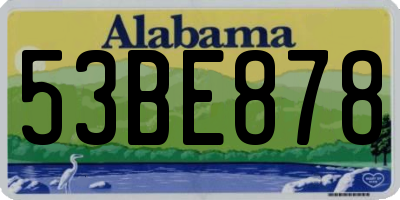 AL license plate 53BE878