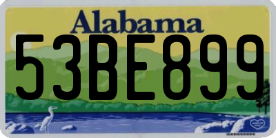 AL license plate 53BE899