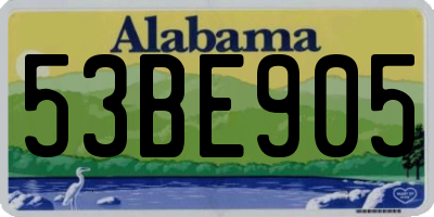 AL license plate 53BE905
