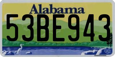 AL license plate 53BE943