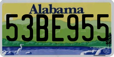 AL license plate 53BE955