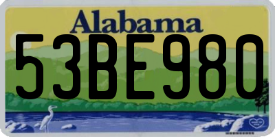 AL license plate 53BE980