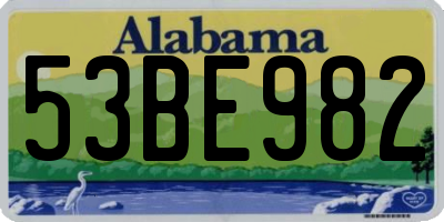 AL license plate 53BE982