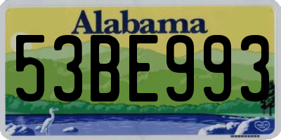 AL license plate 53BE993
