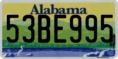 AL license plate 53BE995