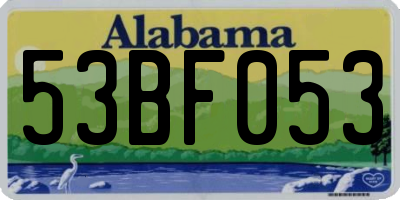 AL license plate 53BF053
