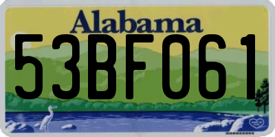AL license plate 53BF061