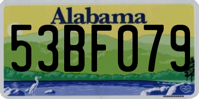 AL license plate 53BF079