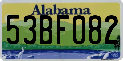 AL license plate 53BF082