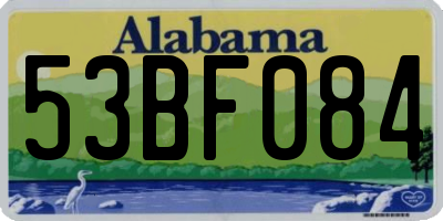 AL license plate 53BF084
