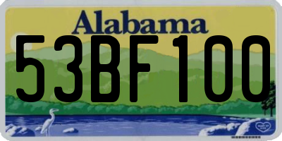 AL license plate 53BF100
