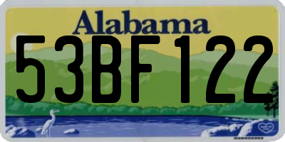 AL license plate 53BF122
