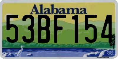 AL license plate 53BF154