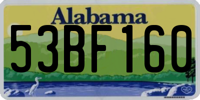 AL license plate 53BF160