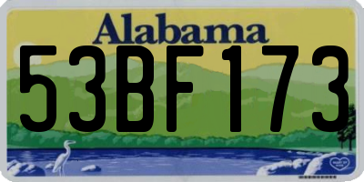 AL license plate 53BF173