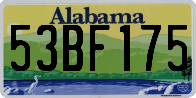 AL license plate 53BF175