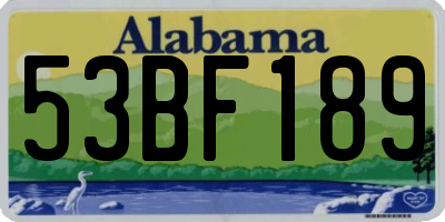 AL license plate 53BF189
