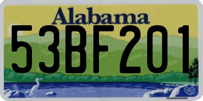 AL license plate 53BF201