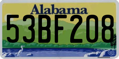 AL license plate 53BF208