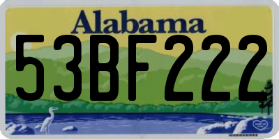 AL license plate 53BF222