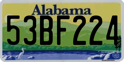 AL license plate 53BF224