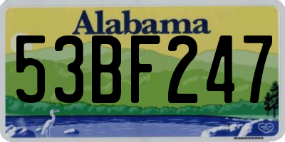 AL license plate 53BF247