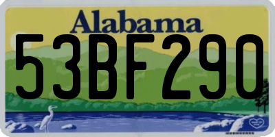 AL license plate 53BF290