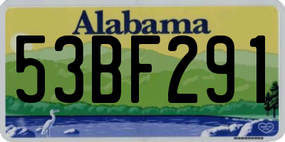 AL license plate 53BF291