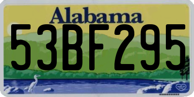 AL license plate 53BF295